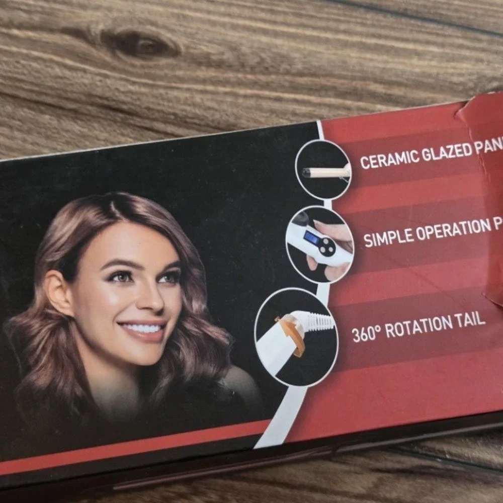 Hoson Professional Hair Curler X8399 Rose Gold Ceramic LCD Display 450F‎ NEW